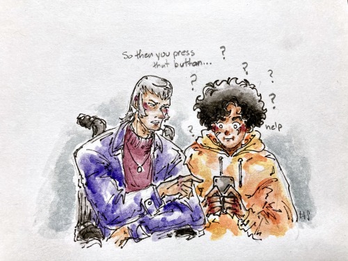 Some Doodles Of Joe And Yuri's Shopping Date Based On A Conversation In This Wonderful Fic On AO3 (please