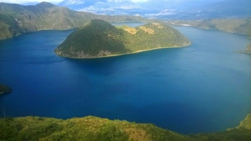 gbejarl:Field trip to Cuicocha Lake, a caldera in the Cotacachi volcanic complex in Ecuador; an acti