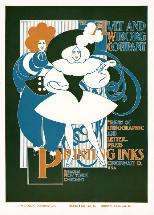 Ad for Ault & Wiborg printing inks, by Will BRADLEY, 1900. by Halloween HJB flic.kr/p/2j