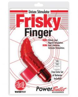 The Frisky Finger from BMS goes wherever a finger goes, whether you nestle its nubbed tip next to your hottest spot or let your lover tuck it inside to stroke your G-spot. Great for solo use and partner sex. This splashy waterproof vibe slides discreetly