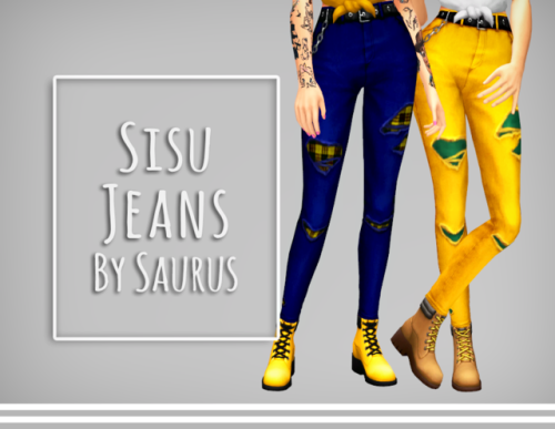 saurussims: Punk it Up Jeans Set What was meant to be a simple(ish) gender/frame conversion got a li