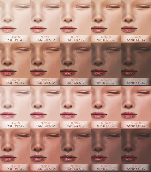 newen092: [Newen] Sims4 Newen Overlay Skintones G2 Skintones Skin detail category Femail20 Sw