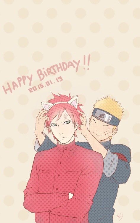 nijiro-no:  01.19 Guess what. It’s Gaara’s birthday, today. (0ᴗ0 ) 