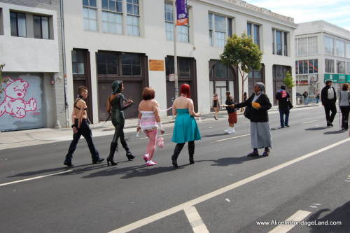 XXX Folsom Street Fair sissy handjob on the corner photo