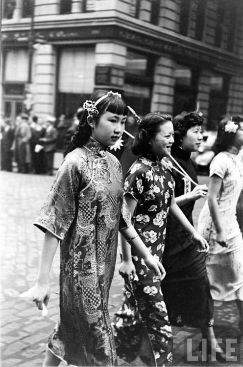 orientallyyours:Chinese Humiliation Parade, May 10, 1938. New York City. Photographer: Peter Stackpo