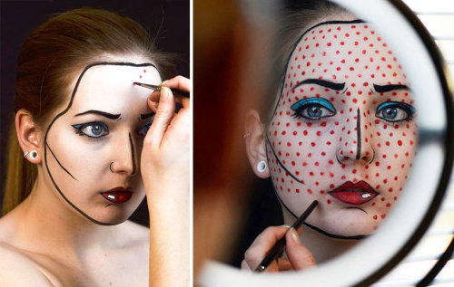 doooweeeooooh: coolstoryfuckface: Elsa Pageler   Amateur Make-Up Artist Turns Herself Into Your