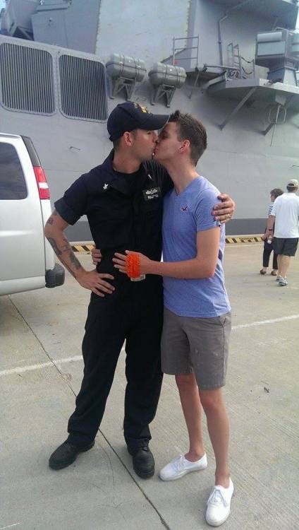 cutegayscouple: Beau Briscoe and Theodore Windisch Briscoe.My husband just deployed on the USS COLE.