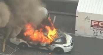 May 29/30 2020 - Police Cars Burn In Atlanta / Los Angeles / Seattle / Philadelphia / Miami / Pittsburgh