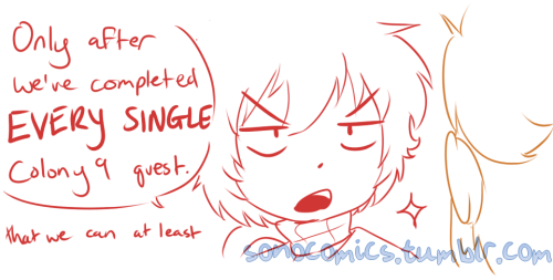 sonocomics:  Ironically enough a comic about avoiding the plot arrow had me avoiding a bunch of the plots I thought of for it until I finally settled for this one(and yes I know it wasn’t a fire but THEY DIDN’T KNOW)
