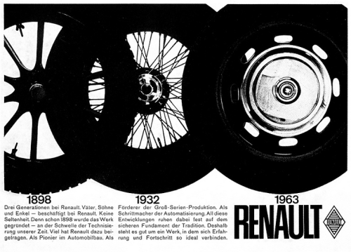 Engelmann, Mendell &amp; Oberer, advertising campaign The creative spirit of Renault R8, 1962-63. We