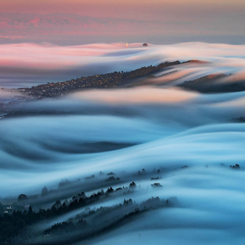 archatlas:  Nick Steinberg’s Fog WavesIn the words of the artist ​ Nick Steinberg:For the last 8 years I’ve been shooting in the San Francisco area I have been absolutely obsessed with the fog. Night and day it’s what I live for and what defines