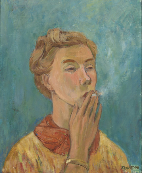 women-loving-art:Tove JanssonGirl Smoking (Self-Portrait)1940