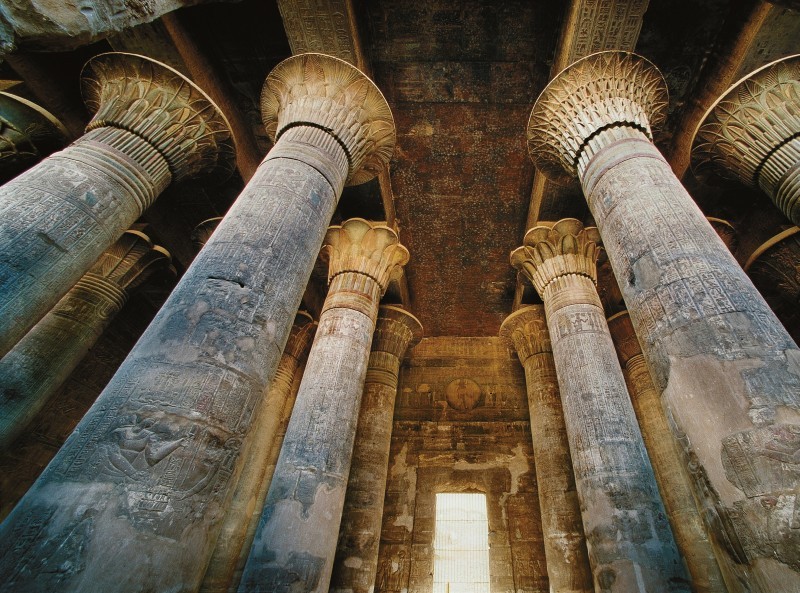 hismarmorealcalm:  Column hall at Karnak  detail 