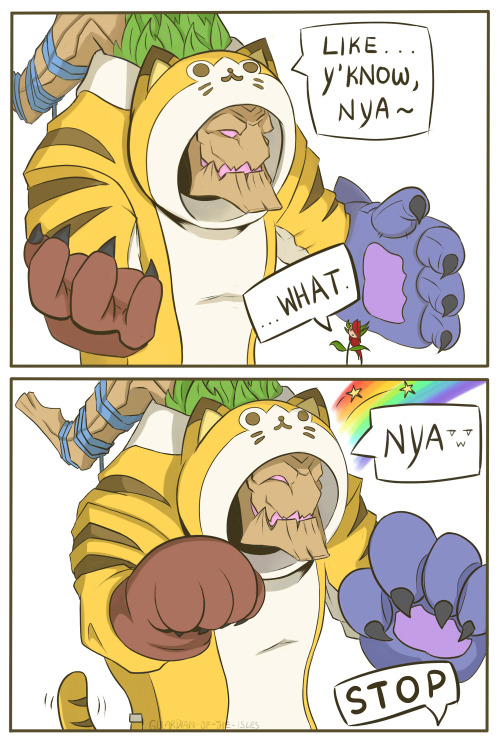 guardian-of-the-isles:The Meowkai hell has been unleashed .(Original meme)//Dedicated to my number o