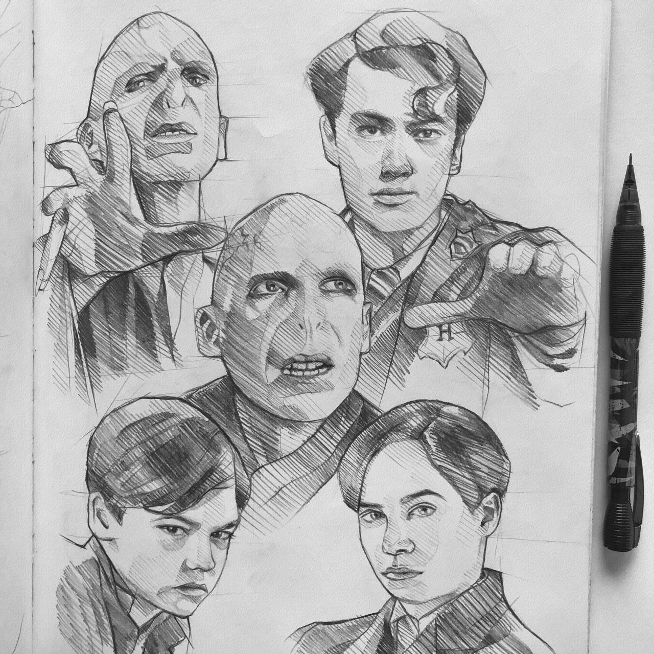 tom riddle drawing