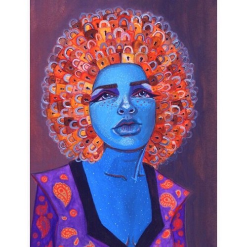 Dope colors “Locks of hair” - Sabrina Elahi (2015) @sabrinaelahiart #2FroChicks #afro #a