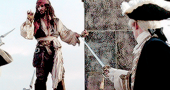 mockingjaykatniss2:potc meme | five characters ► [3/5] captainjack sparrow↳   Son… I’m Captain Jack 
