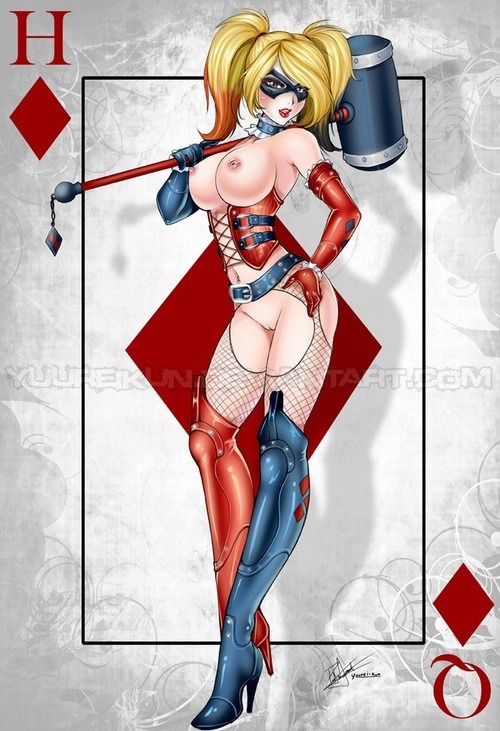 rule34andstuff:  Fictional Harlies that I would REV: Harley Quinn (Batman). Set III.