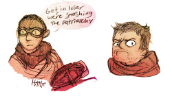 hattedhedgehog:  I coloured my Fury Road doodles.