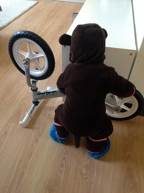 hm7: a bear on a bike! by pommes king on Flickr.