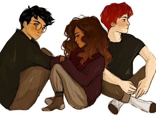 lilabeanz:drawing the three of them chillin’ together gives me lots of feelings.  the rest of my d