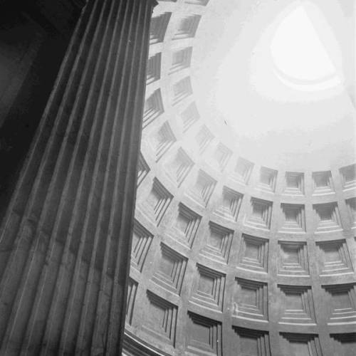 hismarmorealcalm:Pantheon  Interior detail of the coffering of the dome  Photo by Georgina