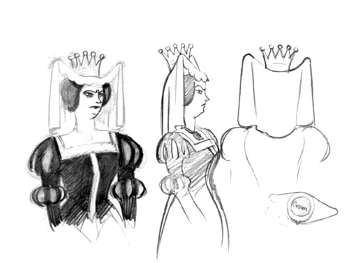 Character designs for Snow White and the Seven Dwarfs