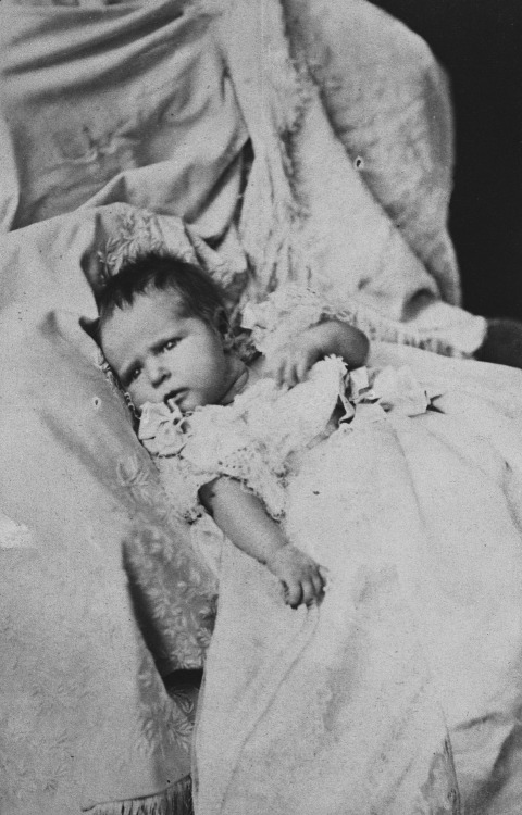 The infant Victoria Alix Helena Louise Beatrice von Hessen und bei Rhein (aka Alexandra Fyodoro