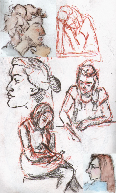 Tons of life drawings donne at the begginig of the year&hellip; I love making small portraits of my 