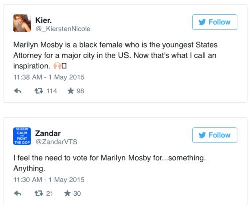micdotcom:  It only took a few minutes for Marilyn Mosby to become an Internet hero — but she absolutely deserves it.