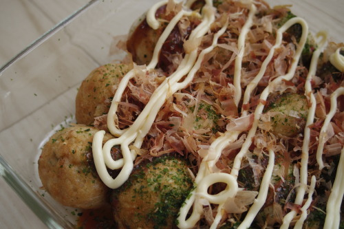 冷凍のものでもおいしい、たこ焼きStill good even if it is from a frozen package, takoyaki