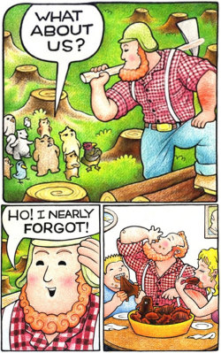 srsfunny:  Friendly Lumberjack