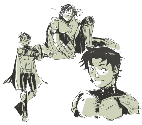 stylised batson doodles + a tim page :-) 