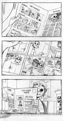 starfleetrambo:from the original “DoYaThing” storyboard by Jamie Hewlett (pls do not remove source) this is the greatest thing I have ever seen tbh ;v;