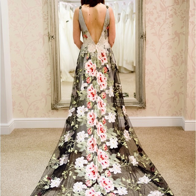 Claire Pettibone 'Raven' wedding dress, Still Life