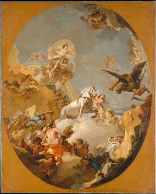 met-european-paintings:The Chariot of Aurora by Giovanni Battista Tiepolo, European PaintingsBequest