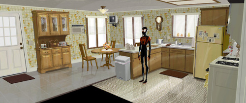 Here are my designs for Aunt May&rsquo;s House interiors. This set was extremely near and dear to my