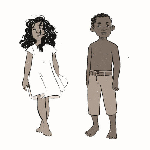 This is my character design progress for a shortstory I’m working on for Phil MairaHe gave me a brie