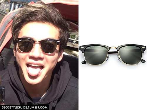 5SOS STYLE GUIDE — Calum Hood: Clubmaster Classic Sunglasses...