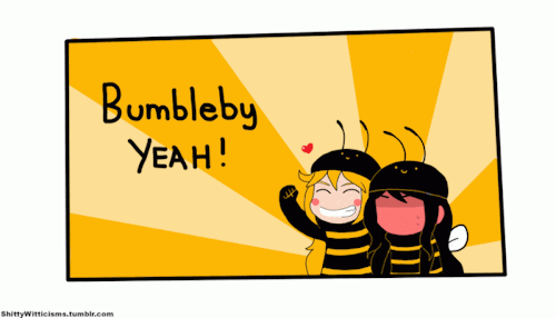 bumbleby yeah!made a really simple gif out of that last strip from my last comic mehehex
