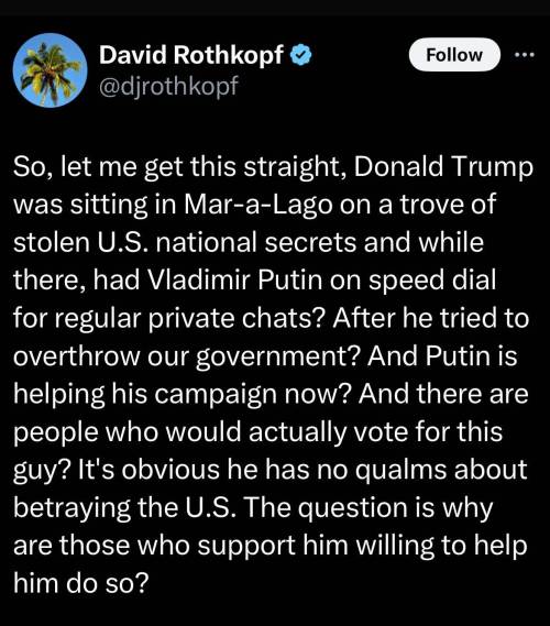 He Is The Highest Threat To Our National Security