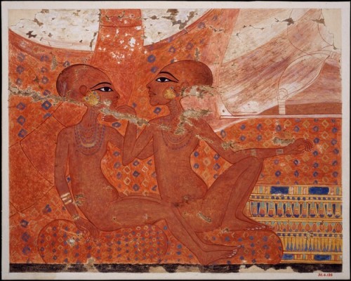 met-egyptian-art: Two Princesses, Nina de Garis Davies, ca. 1353–1336 B.C., Metropolitan Museu