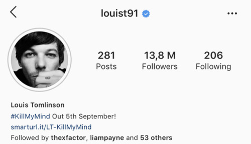 Louis’ new layouts on Twitter, Instagram, Youtube &amp; Spotify - 29/09 | Pre-save HERE