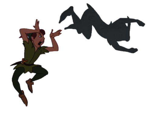 hip-hip-poohray:Everyone needs a transparent Peter Pan chasing his shadow around their blog! <3