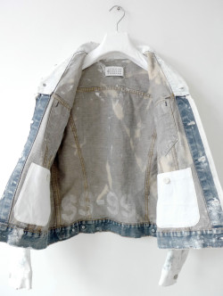 lacollectionneuse:  artisanal painted denim jacket • martin margiela£150.00 