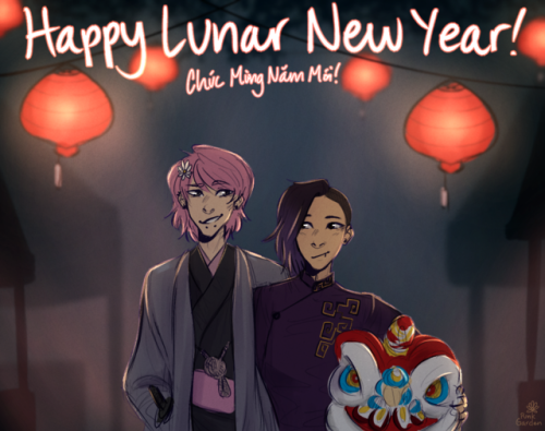 punkgarden:Happy Lunar New Year!!!! My Sebastian is Vietnamese (and Shohei is Japanese/Vietnamese)