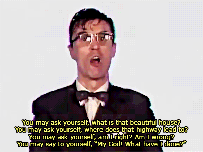 nostalgicgifs:Talking Heads – Once in a Lifetime (1981)