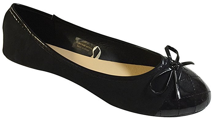 Heels And More Shoes 18 Womens Ballerina Ballet Flat Shoes Solids