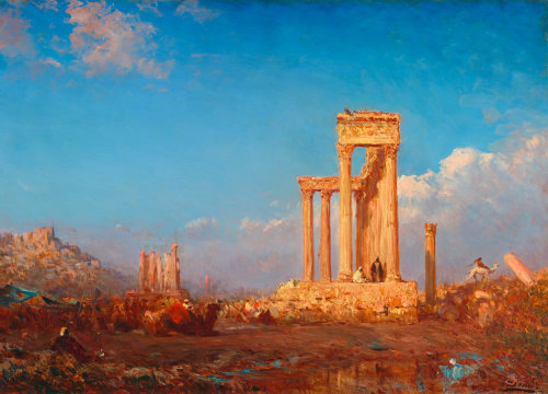srednod:Ruins of Palmyra Félix Ziem 19th century