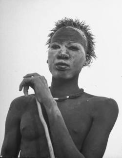 ceremony2000:  Nuer tribesman. Location: